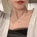 Zircon Bow Necklace for Women