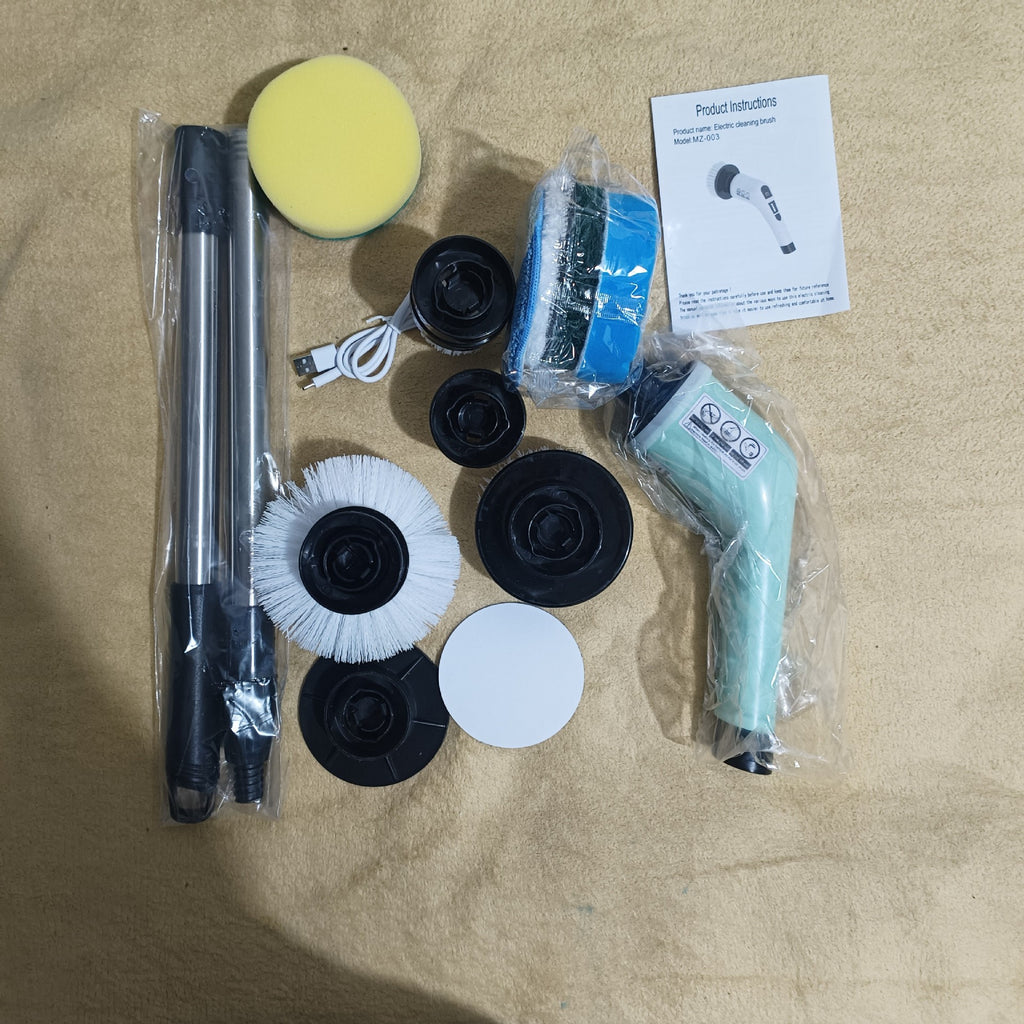 Electric Cleaning Brush with Multiple Attachments