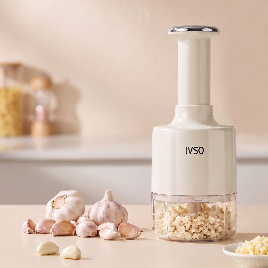 Press-type garlic cutter