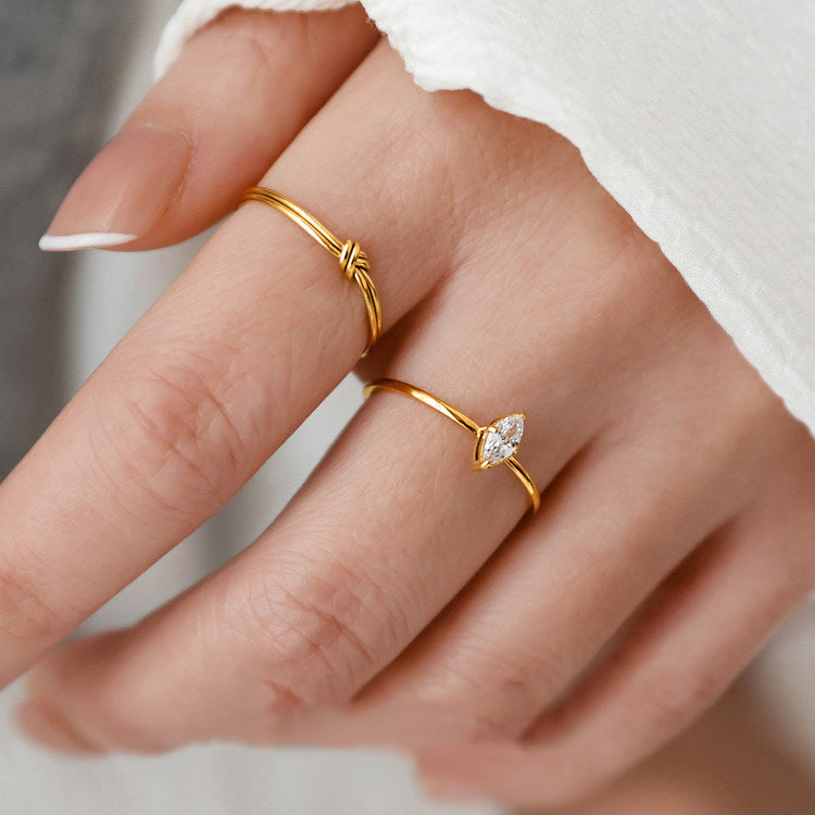 Vintage Marquise Diamond Stackable Ring