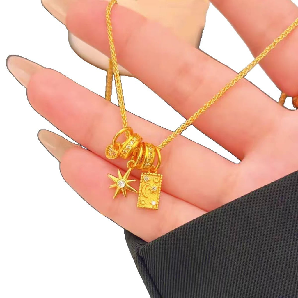 Star and Moon Mythology Sunflower Necklace
