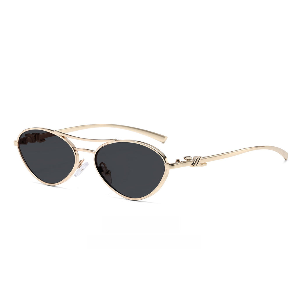 Oval Metal Frame Sunglasses