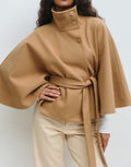 Womens Cape Collar Trench Coat
