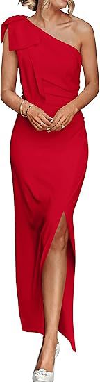 One Shoulder Evening Banquet Dress