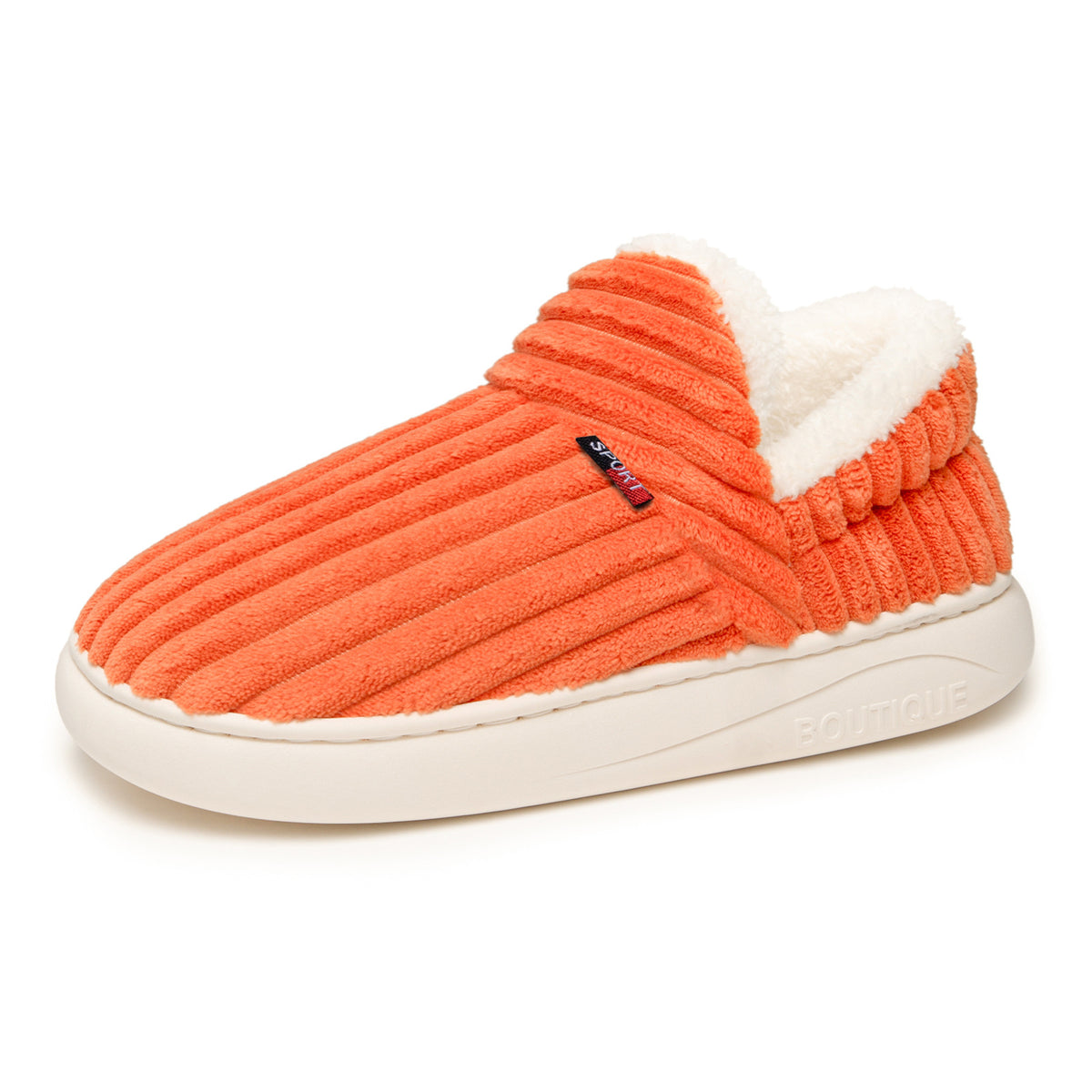 Womens Fleece Lined Cotton Slippers Warm Slip On Home Shoes