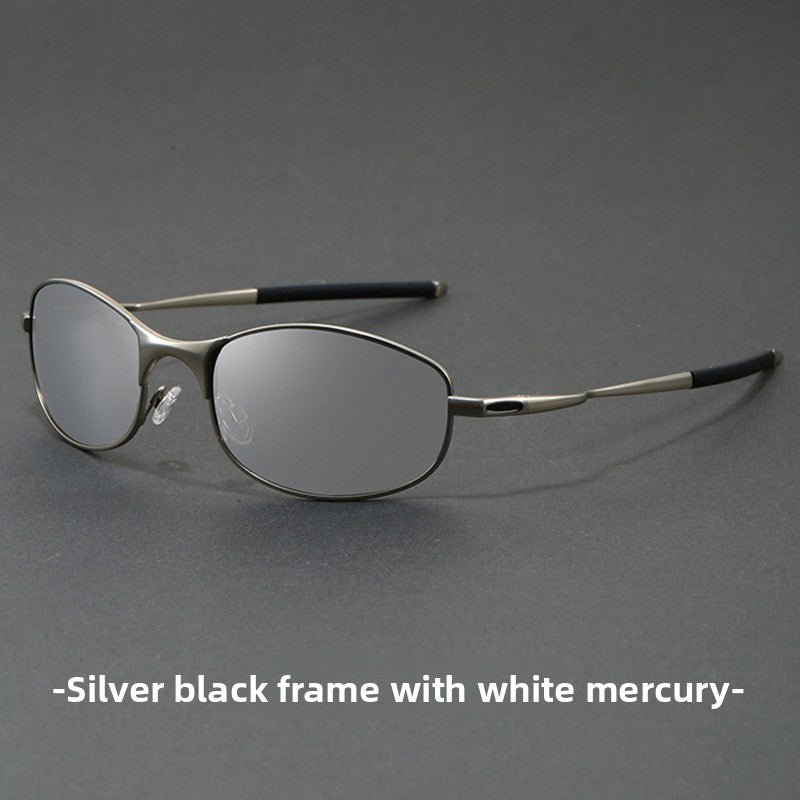 Retro Polarized Sunglasses for Men and Women UV400 Protection Metal Frame for Driving Fishing Cycling