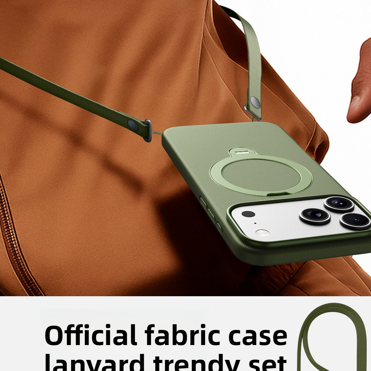 Magnetic Phone Case with Rotating Stand and Camera Button