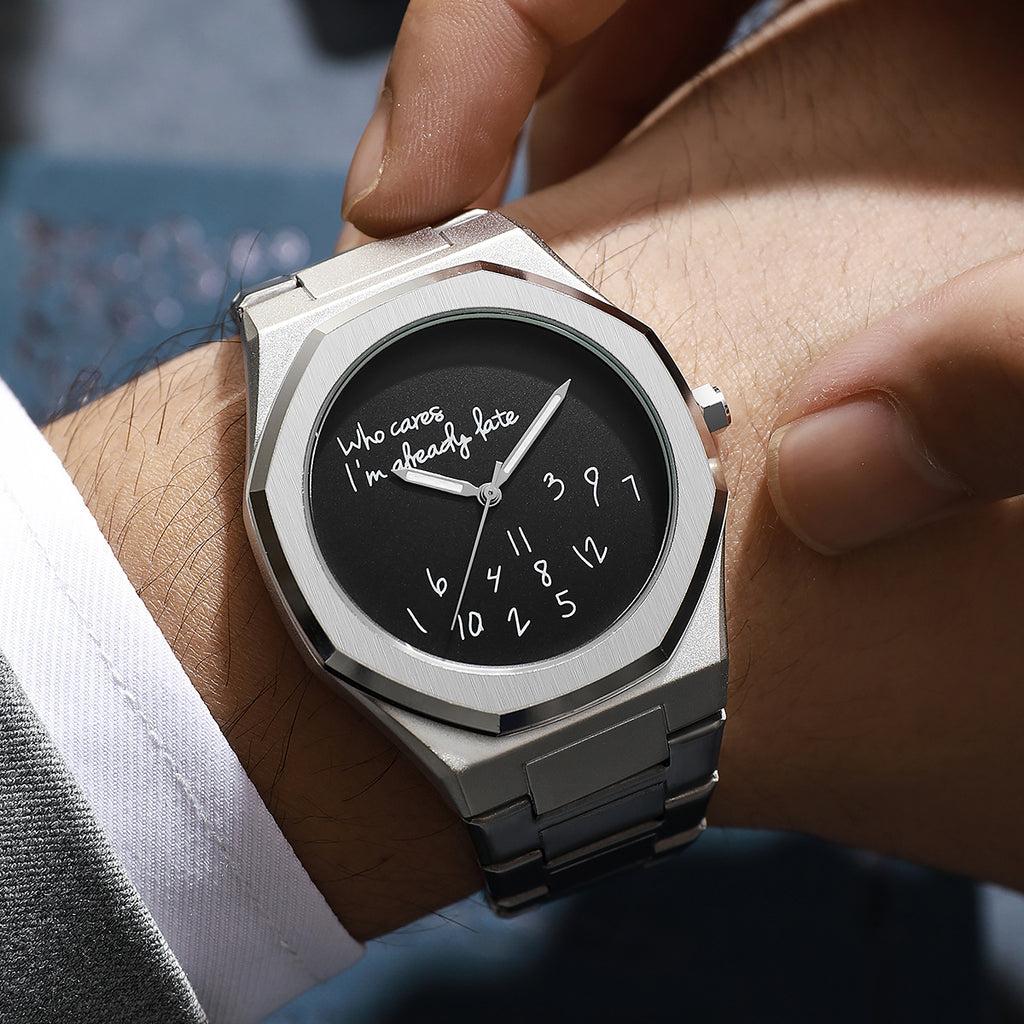 Fashion Digital Luminous Men Watch Octagonal Steel Band