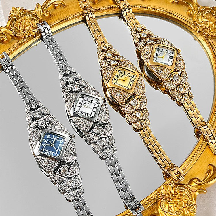 Luxury Diamond Retro Bracelet Women's Watch