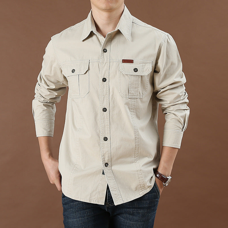 Loose-fitting long-sleeve shirt