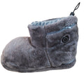 USB Powered High-Top Plush Electric Heating Foot Warmer Boots with 5-Level Temperature Control
