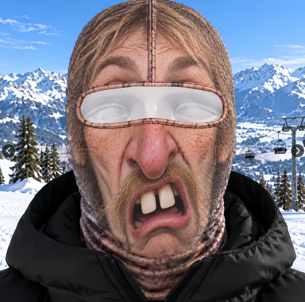 Outdoor cycling face protection and windproof headgear