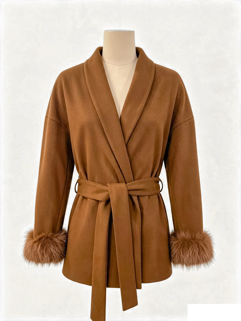 Wool coat, short-style overcoat
