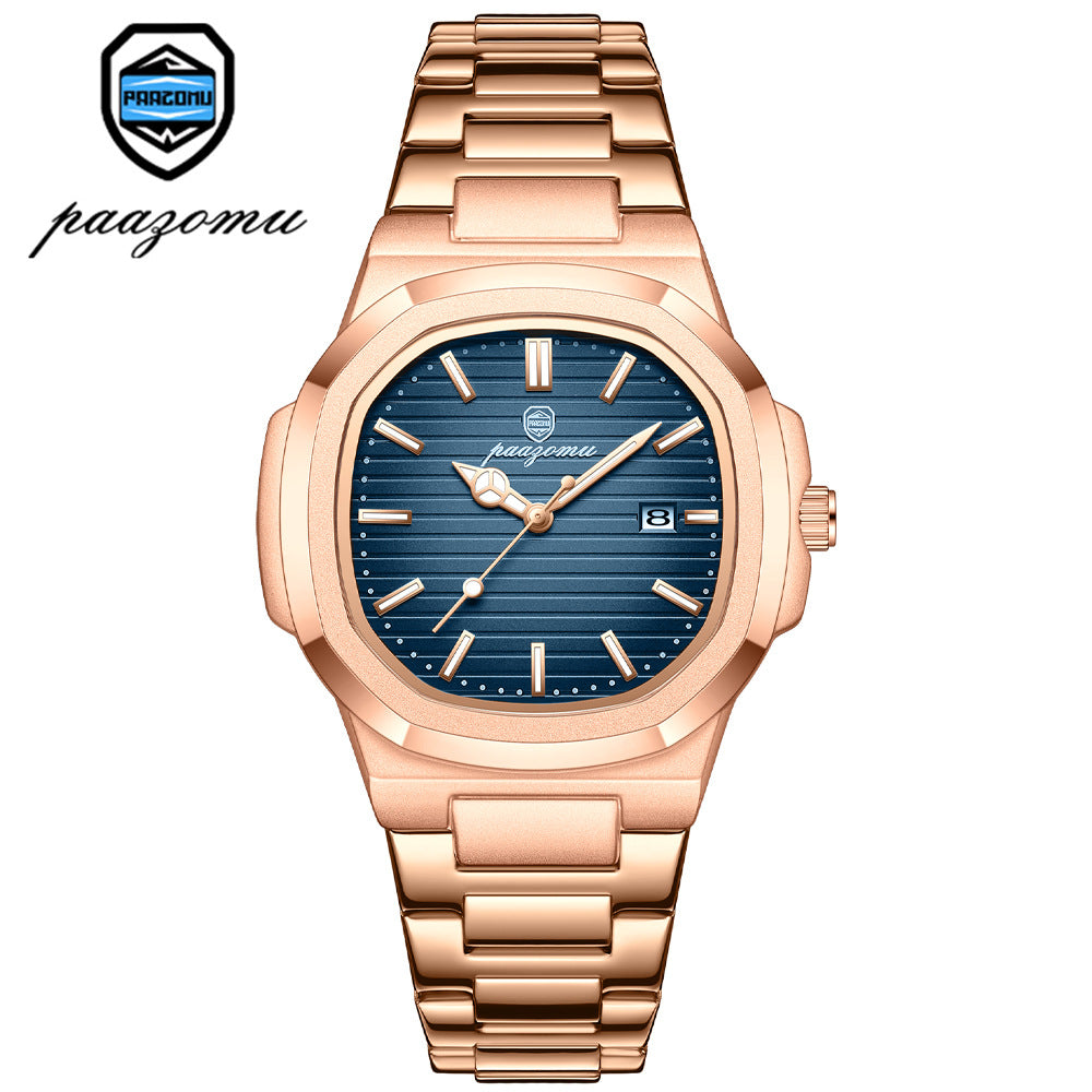 Men's quartz stainless steel watch