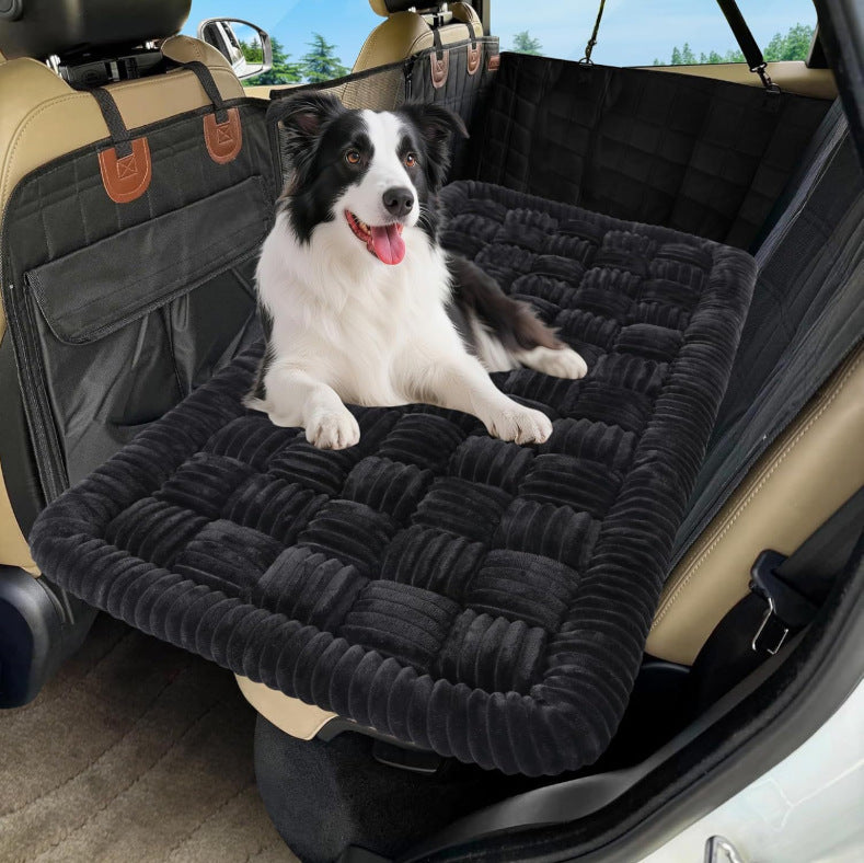 Plush Non-Slip Car Back Seat Pet Mat Cover