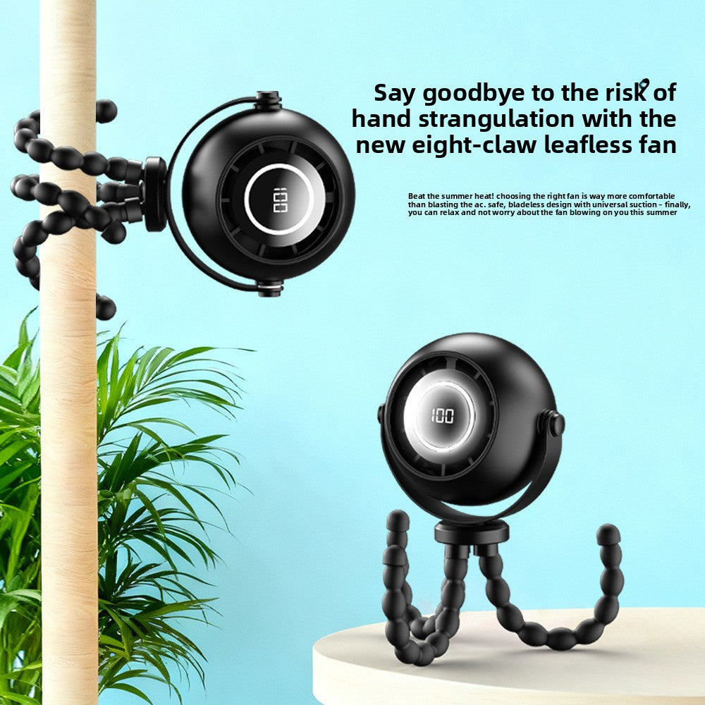 Bladeless Octopus Mini Fan with Night Light