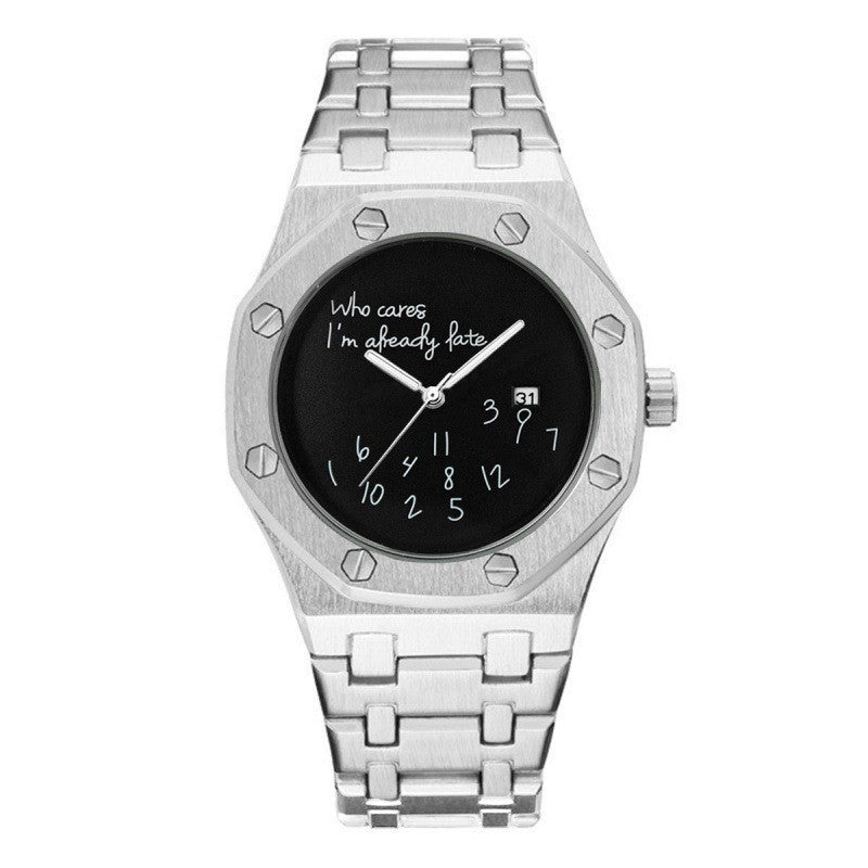 Fashion Digital Luminous Men Watch Octagonal Steel Band
