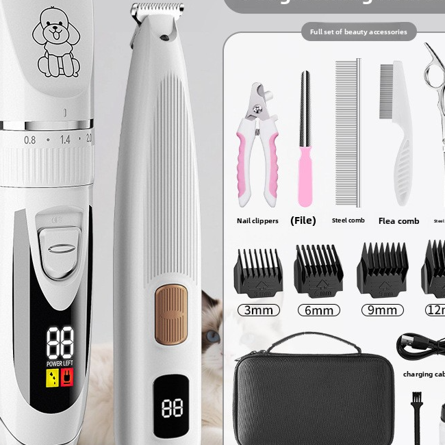 Pet Hair Trimmer and Grooming Kit