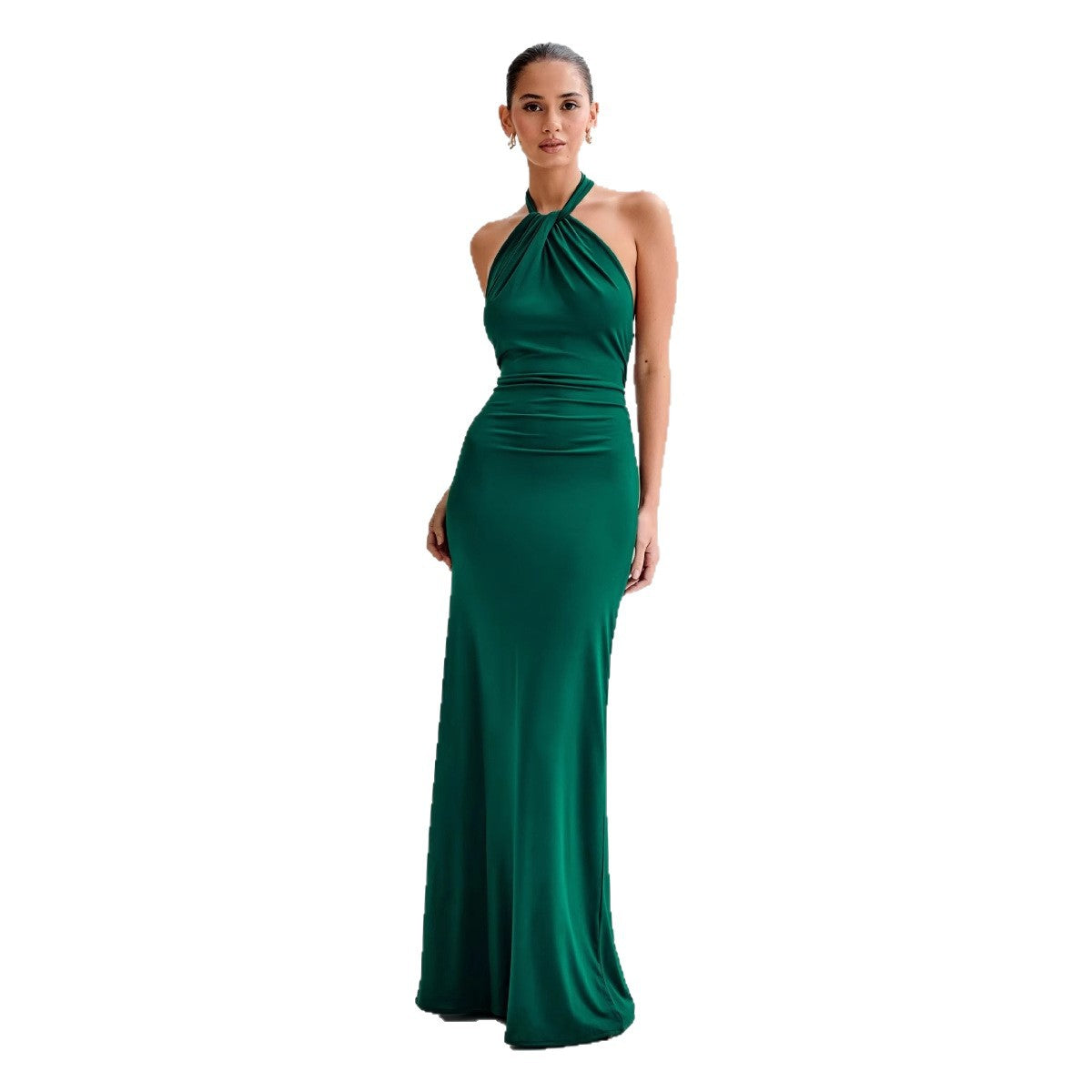 Elegant Halter Neck A-Line Dress
