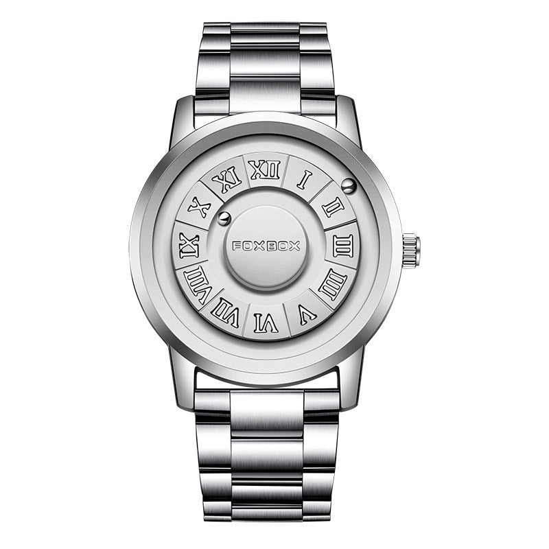 Magnetic Bead Non-Mirror Black Technology Sense Suspension Watch