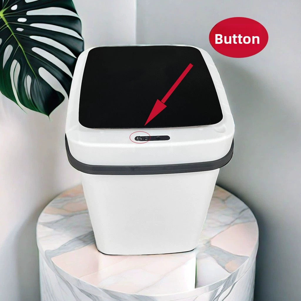 Commercial Smart Sensor Trash Can with Button
