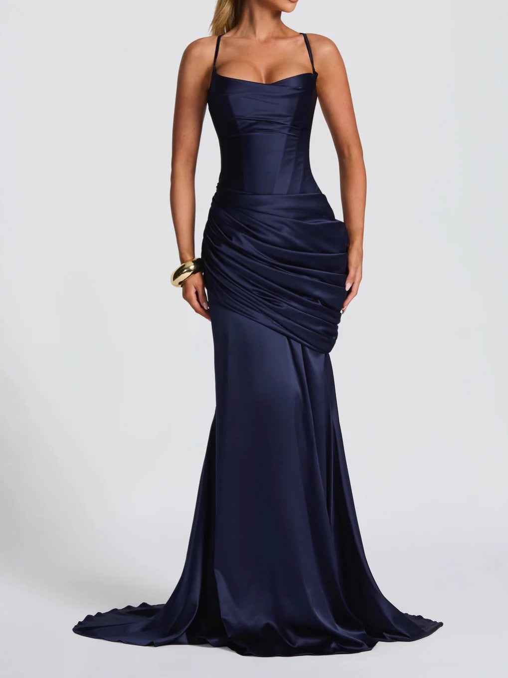 Elegant Women's Lace-up Long Dress