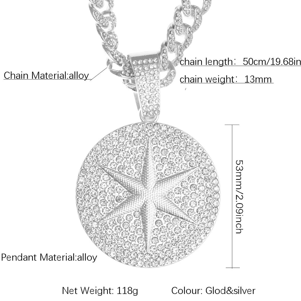 Cuban chain necklace pendant