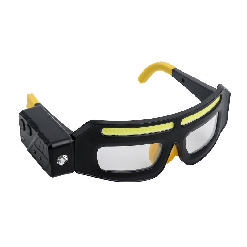 Rechargeable Glasses Mounted Headlamp Strong Light COB Night Fishing Cycling Outdoor Hands-Free Windproof Lantern
