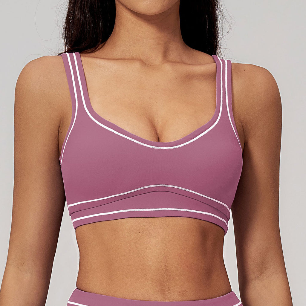 Color Block Yoga Sports Bra