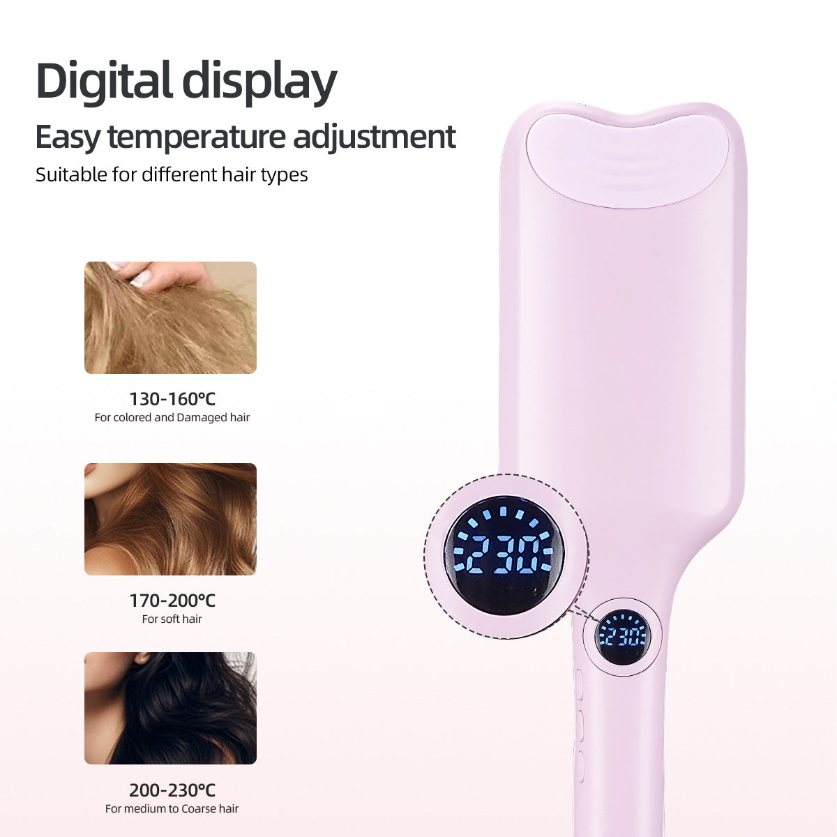 Dual Barrel Hair Curler with Temperature Control