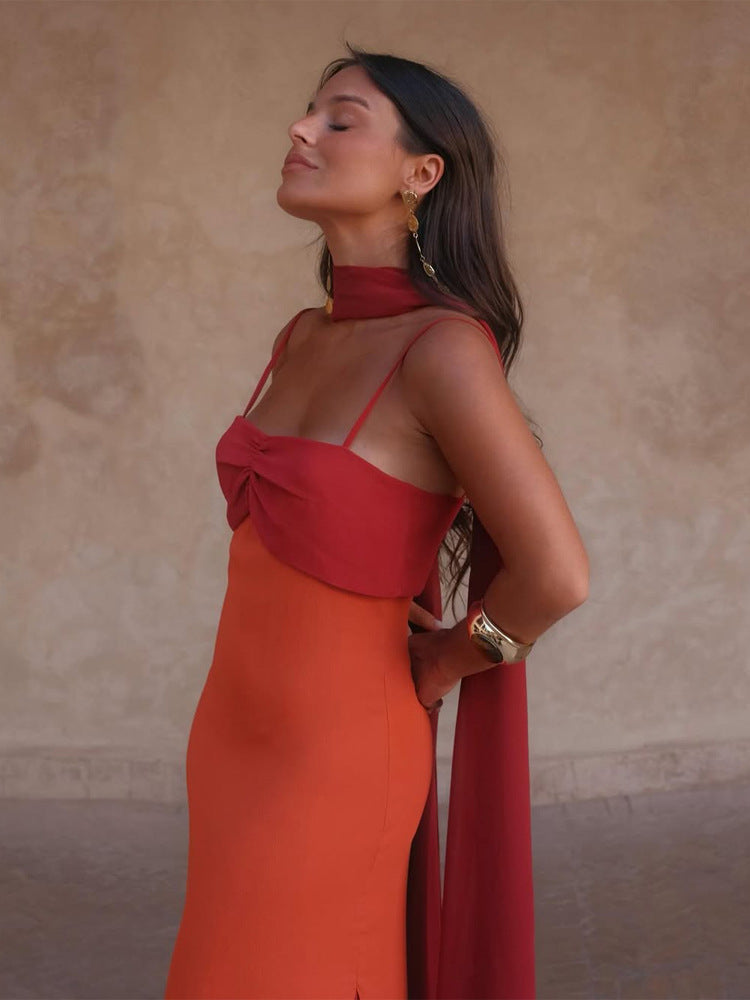 Figure-hugging halter dress