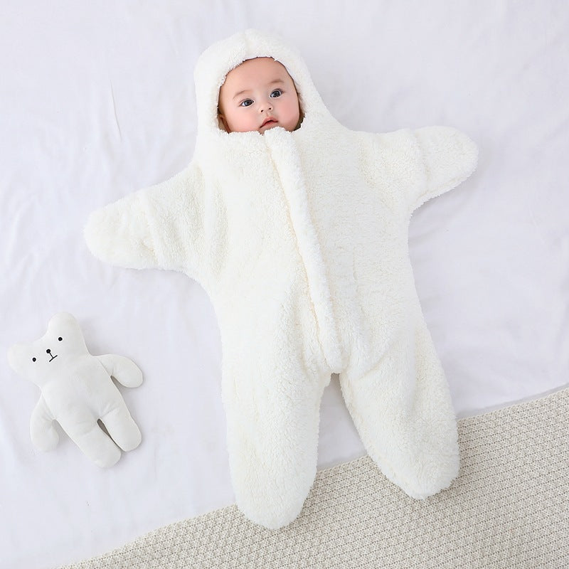 Baby Coated Sleeping Bag Swaddle Wrap for Newborns