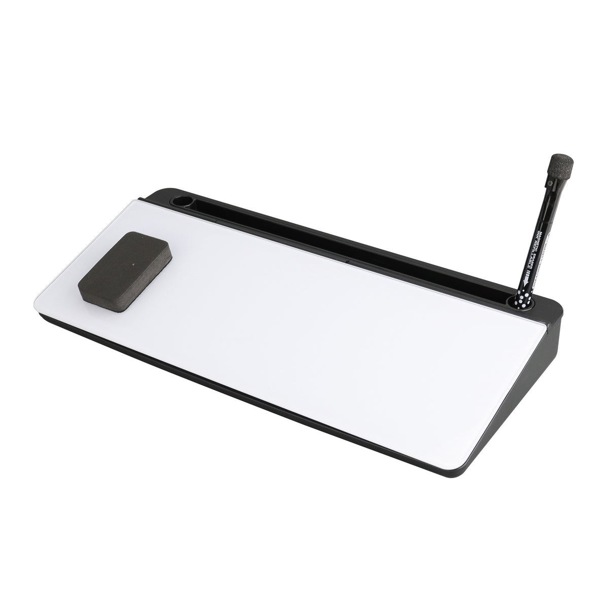 Desktop Glass Whiteboard with Storage