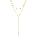 Layered Y-Shaped Tassel Bead Necklace
