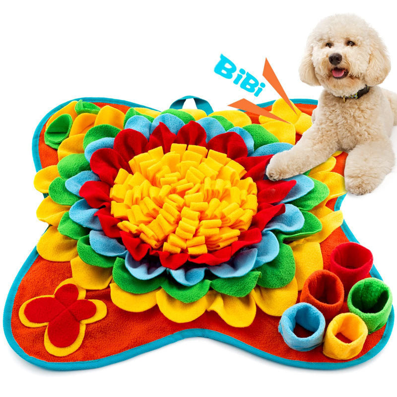 Sunflower Dog Sniffing and Slow Feeder Toy