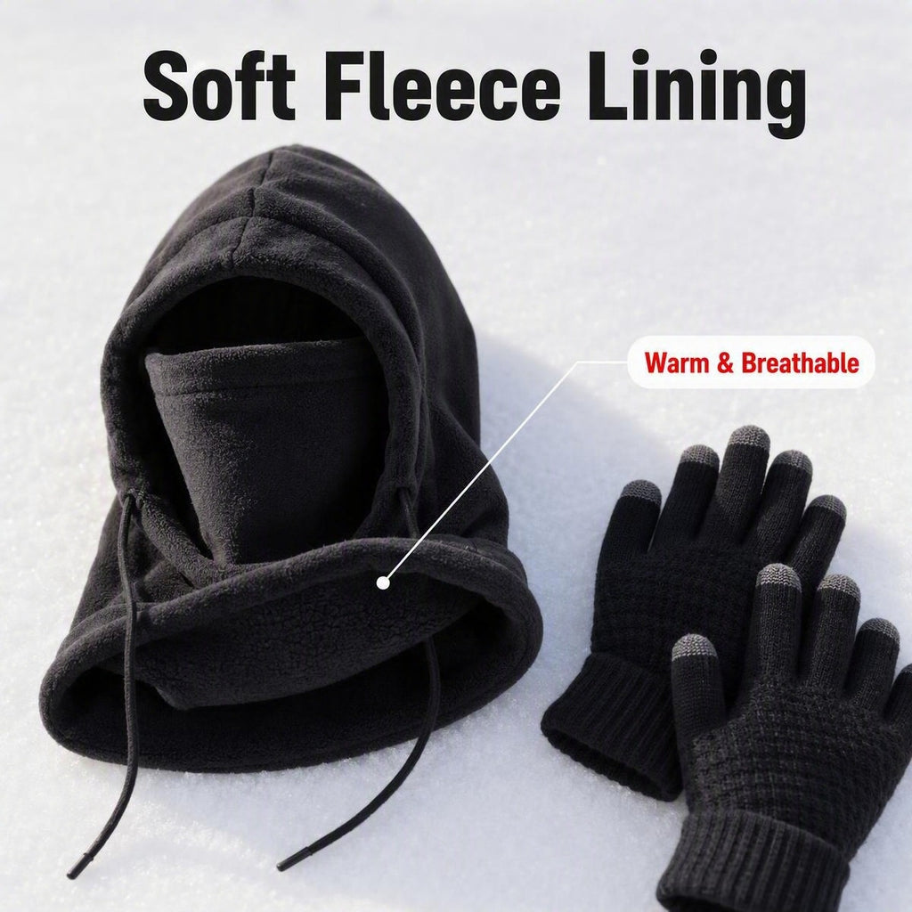 Cycling cap and non-slip touchscreen gloves