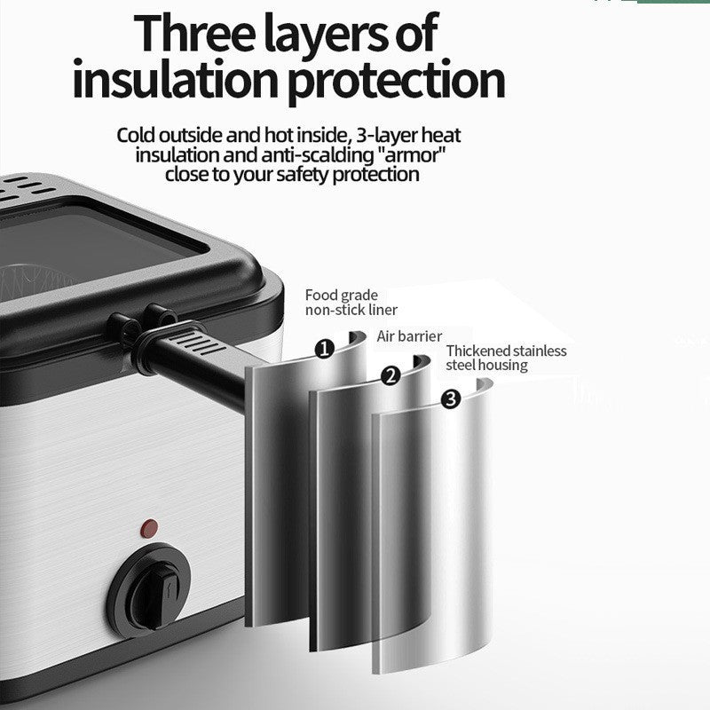 Household Electric Fryer with Visual Window