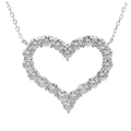 Sterling Silver Moissanite Heart Necklace