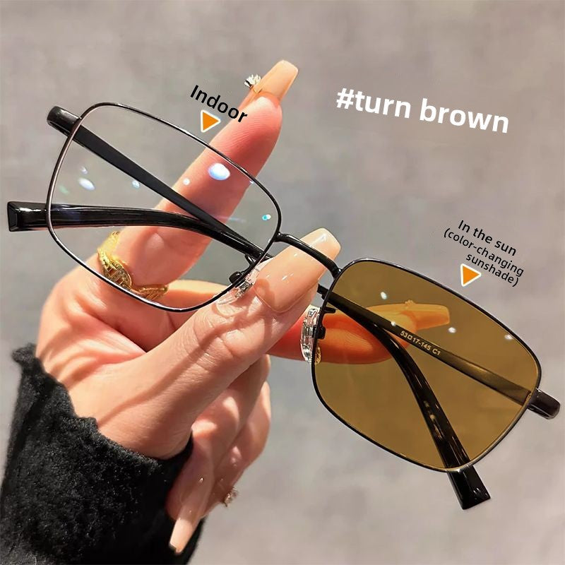 Metal Photochromic Anti-Blue Light Glasses Frame