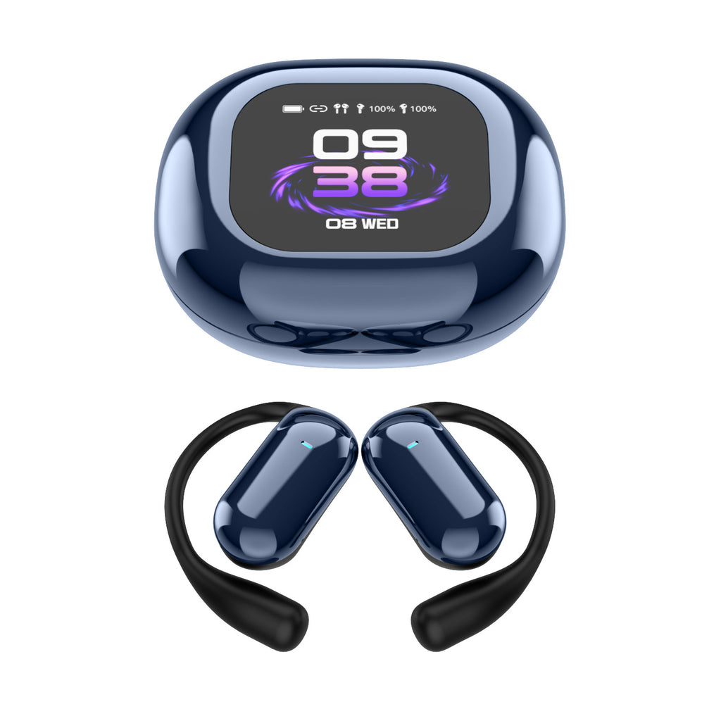 Open-Ear Bluetooth Earphones with AI Translation and Color Screen