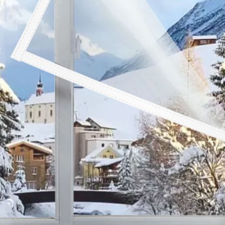 Self-adhesive transparent EVA window insulation film