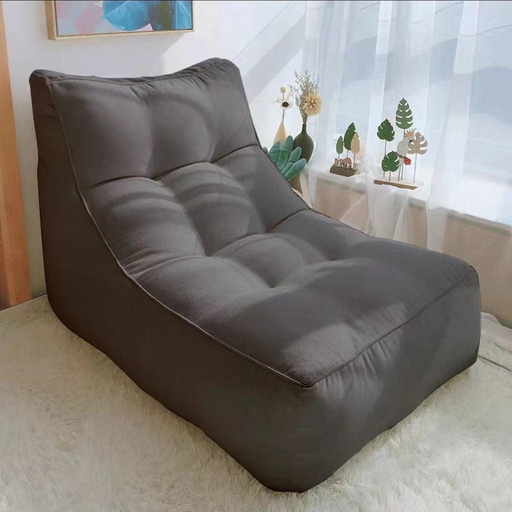 Single Leisure Chair Floor Lounge Bean Bag Tatami Lazy Sofa with Footrest