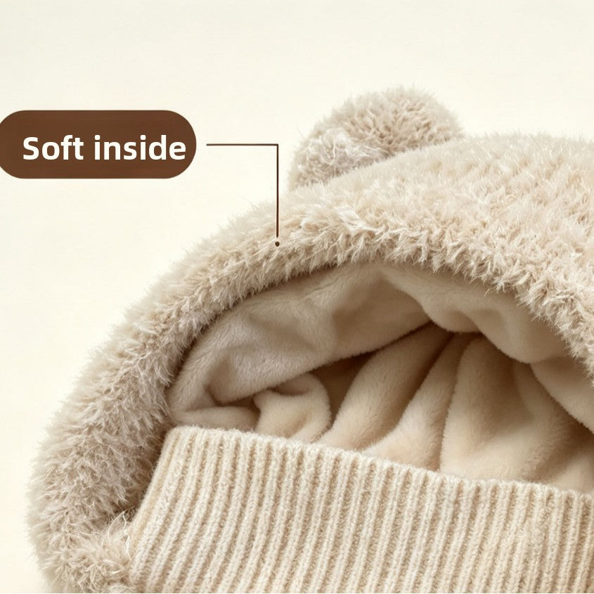 Fluffy Knitted Beanie for Women