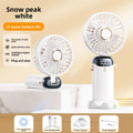 Portable USB Rechargeable Handheld Fan with Digital Display