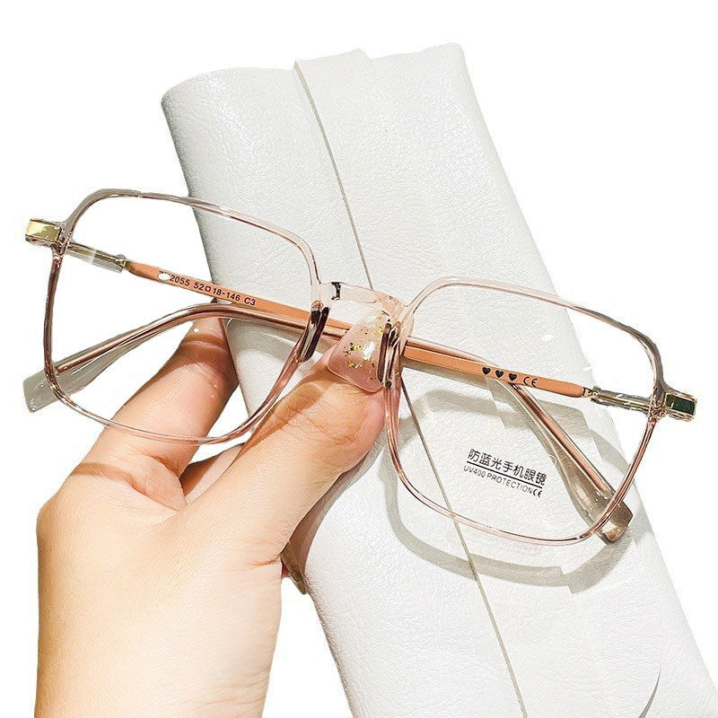 Photochromic Anti-Blue Light Glasses with Square Frame