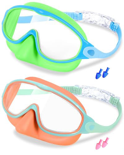 Childrens Anti-Fog Swimming Goggles with Nose Cover