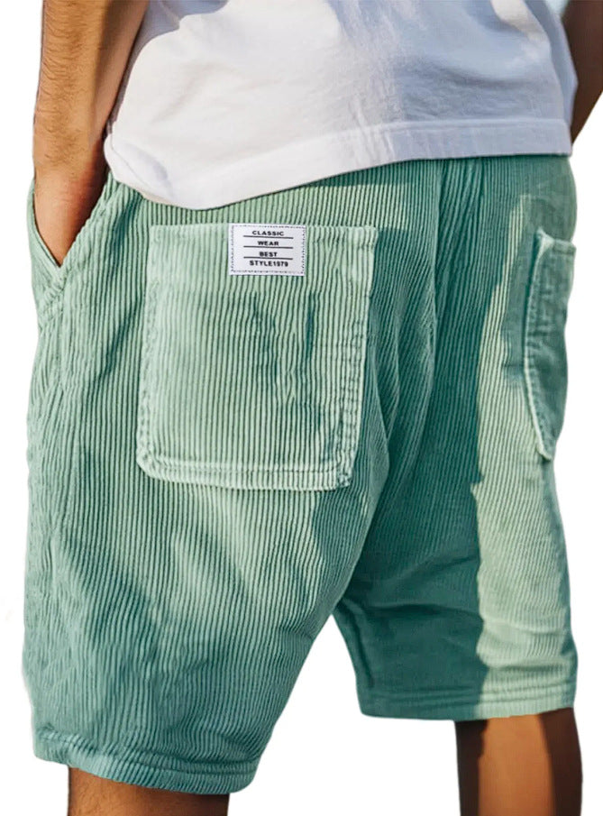 New Style Cross-Border Foreign Trade Men's Fashion American-Style Multi-Pocket Vintage Corduroy Shorts