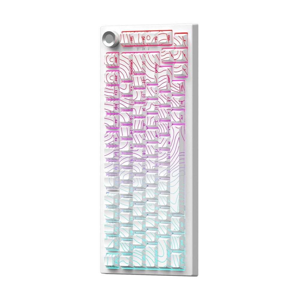87-Key Triple Mode RGB Side-Engraved PBT Mechanical Keyboard