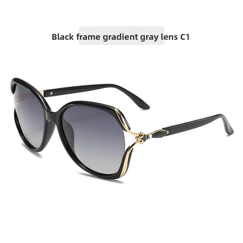 Metal Polarized Sunglasses Women Fashion Butterfly Frame
