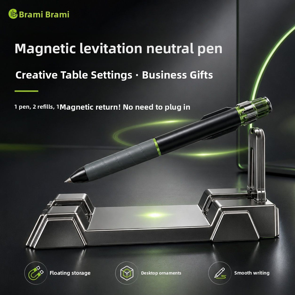 Magnetic Levitation Floating Gel Pen with Creative Desktop Base Stand